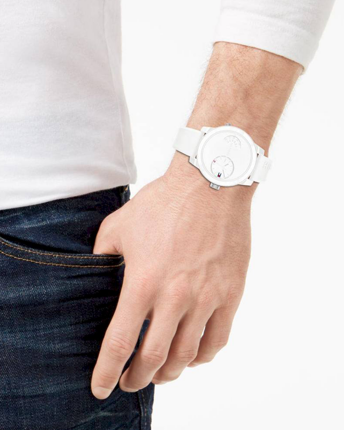 Tommy Hilfiger Denim — 1791558 (Dual Time, White Dial)