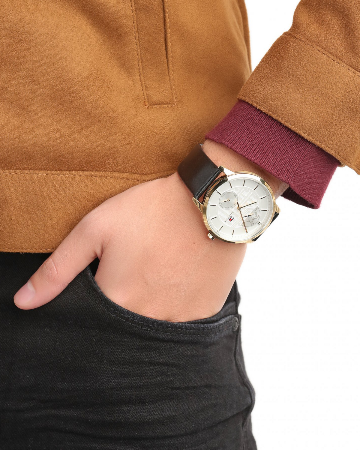Tommy Hilfiger Hunter 1791606 stainless steel watch with white dial