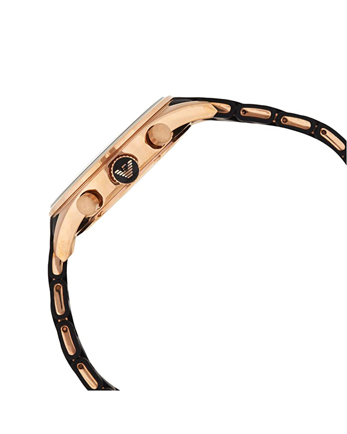 Emporio Armani AR5905 gold-tone chronograph watch – side view