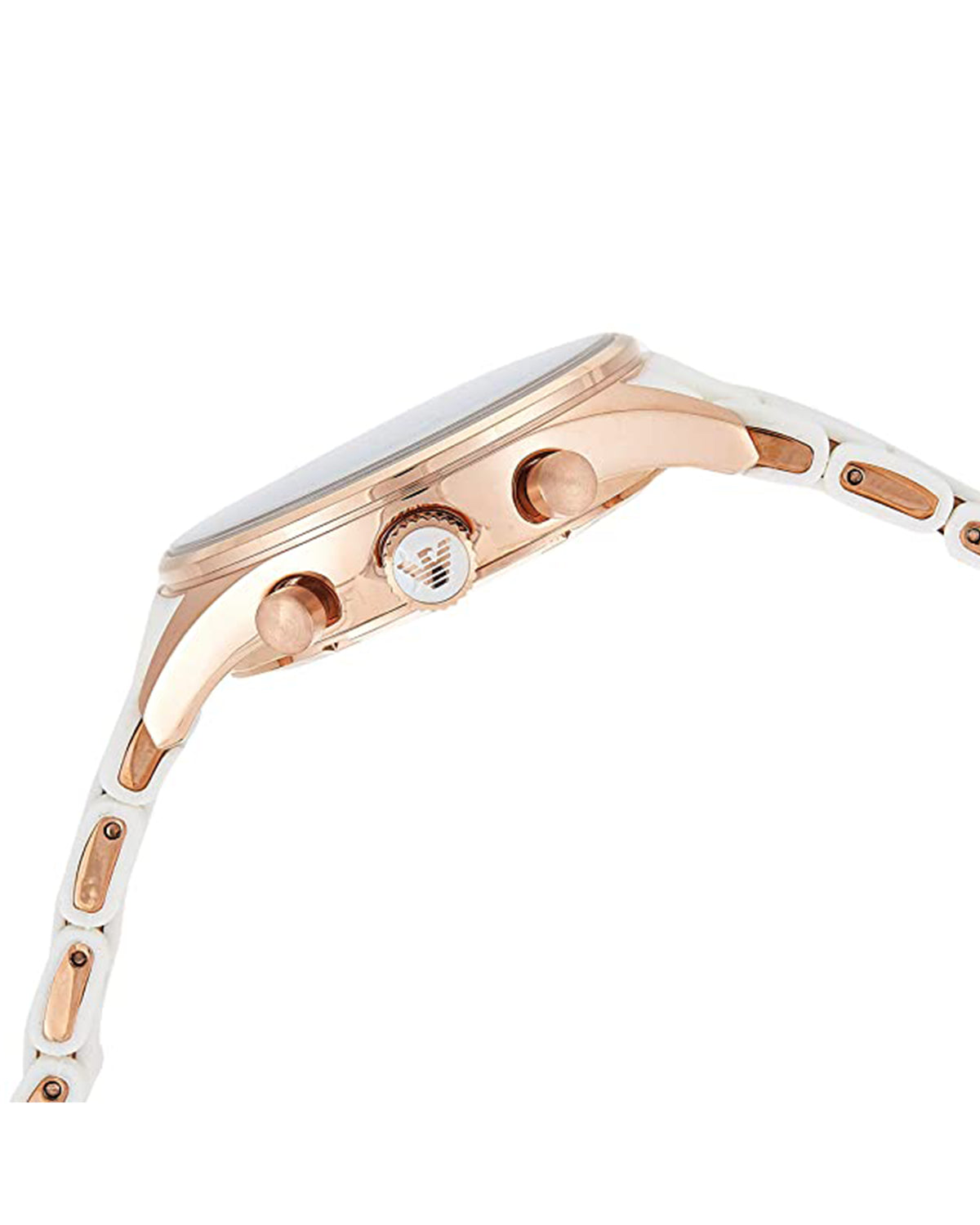 Emporio Armani AR5920 rose-gold chronograph watch – side view