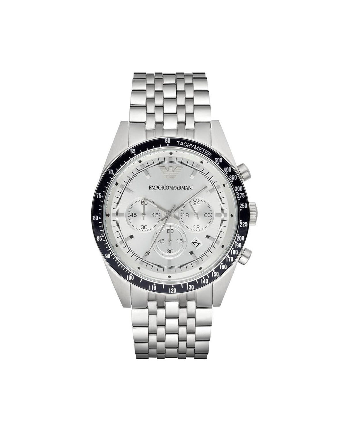 Emporio Armani AR6073 Sportivo stainless steel watch, front view