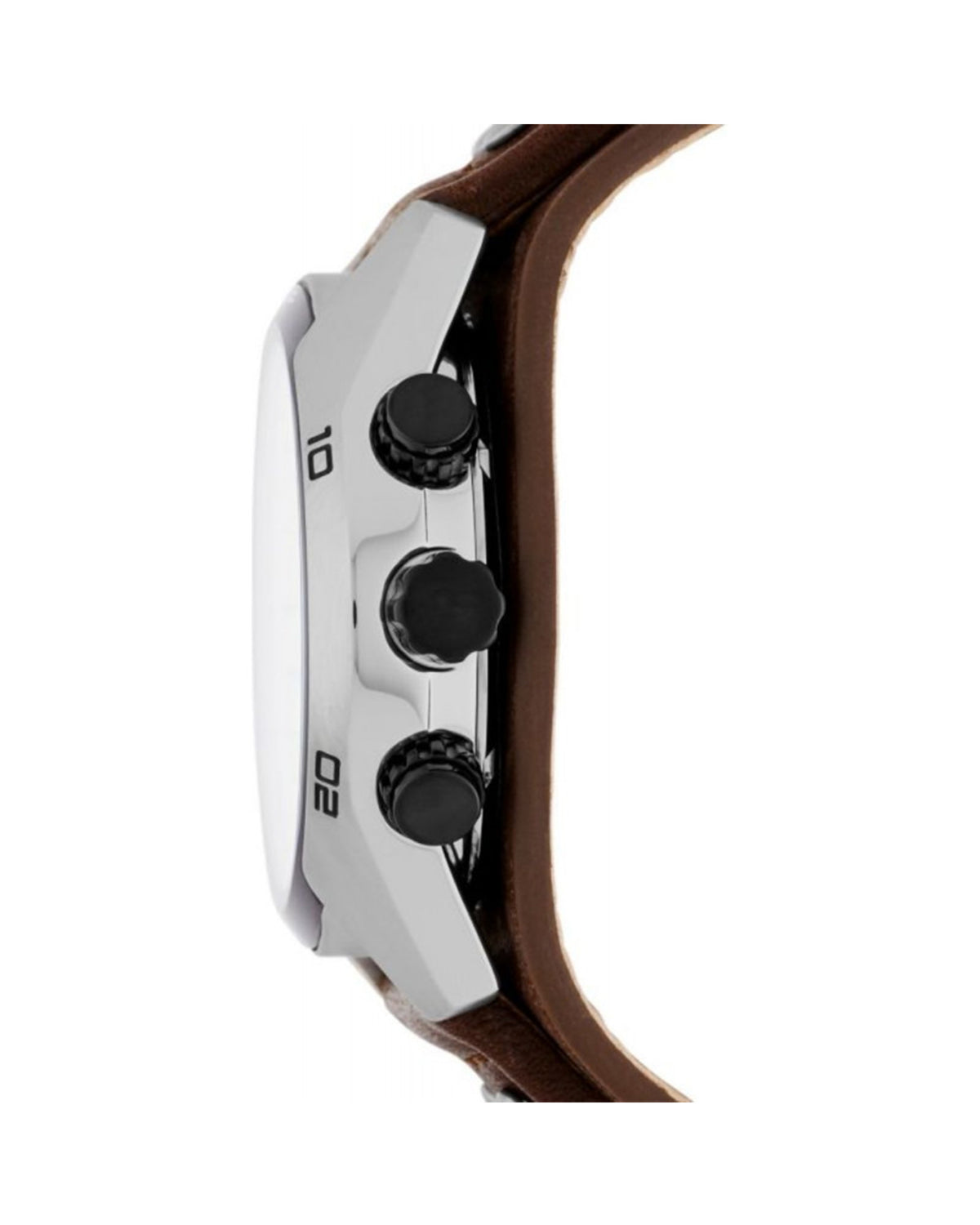 Fossil Coachman Chronograph CH2890 (44mm, Silver-Tone, Brown Leather)