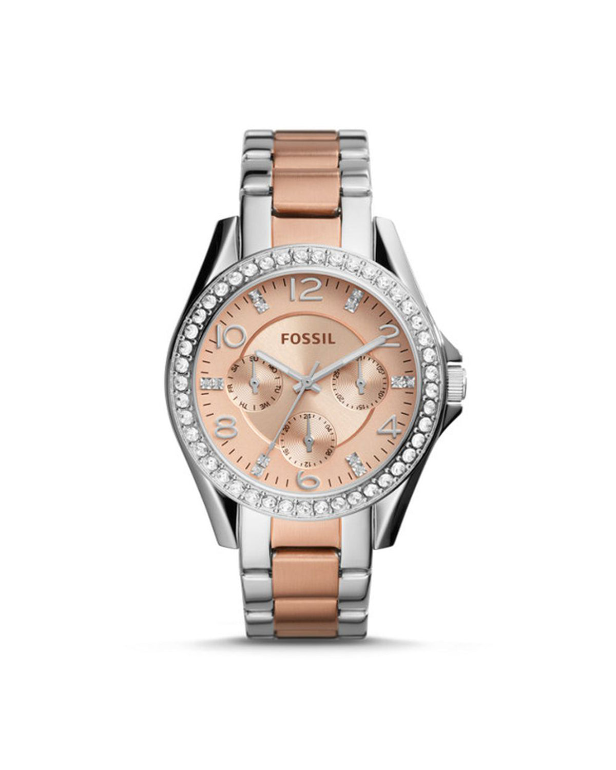 Fossil Riley ES4145 (38mm, Silver-Tone and Rose Gold-Tone)