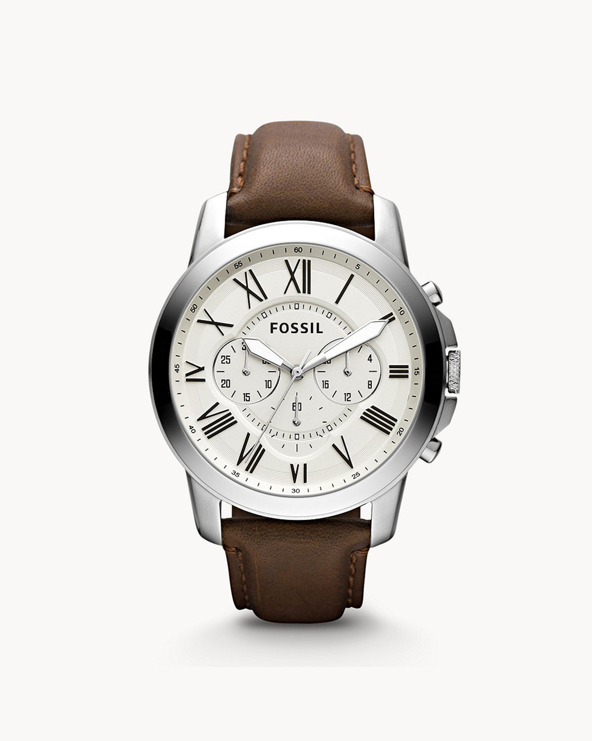 Fossil FS4735 Watch (44mm, Silver-Tone)
