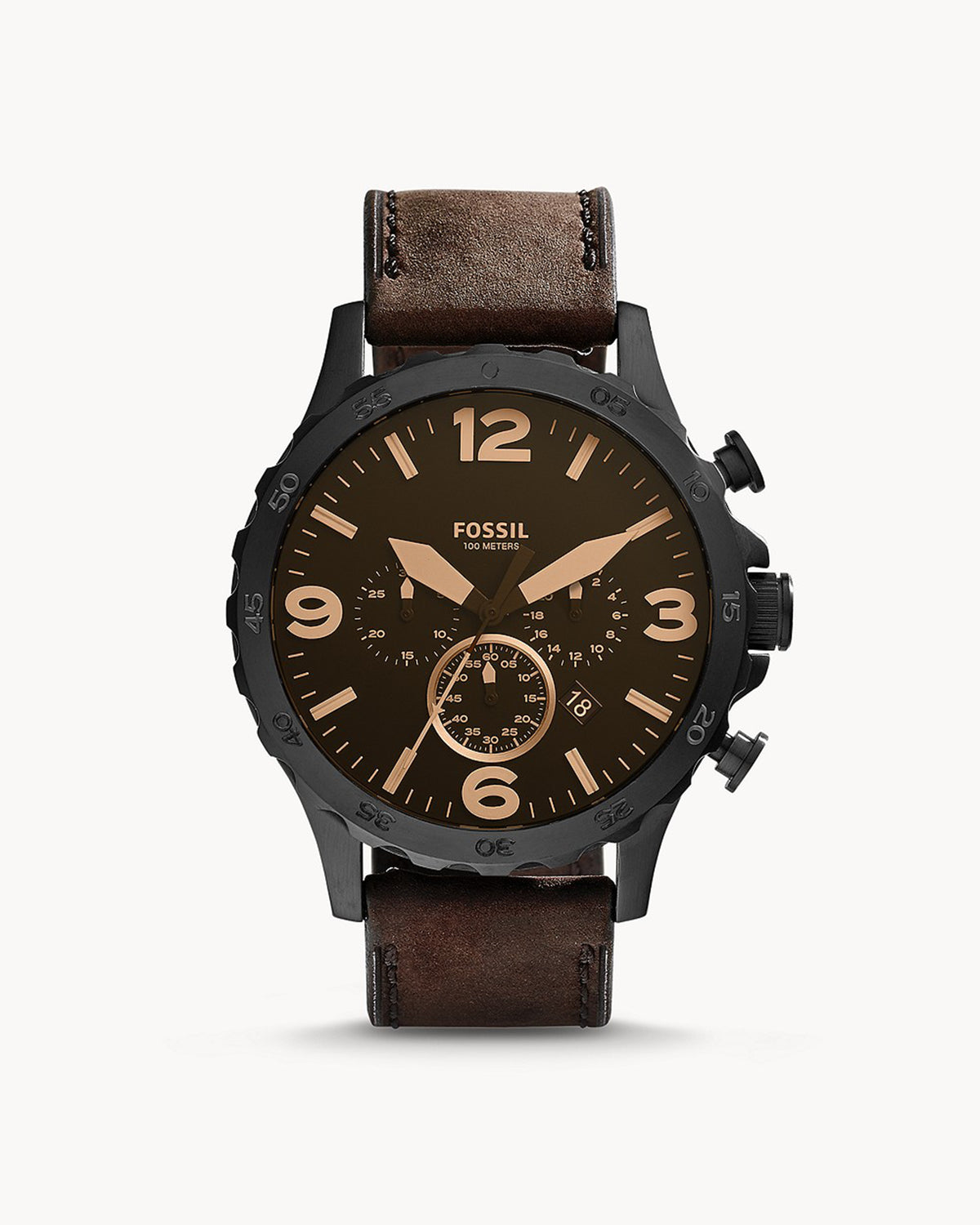 Fossil Nate JR1487 (50mm, Black)
