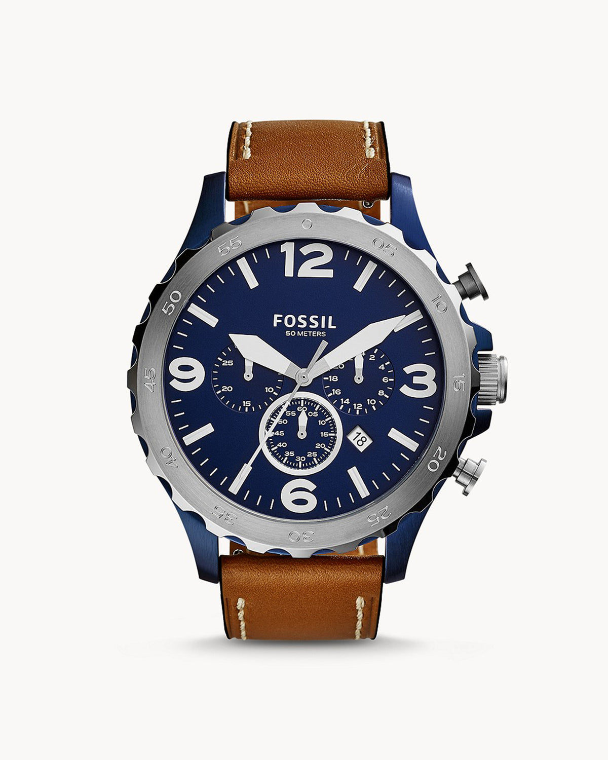 Fossil Nate JR1504 (50mm, Silver-Tone)