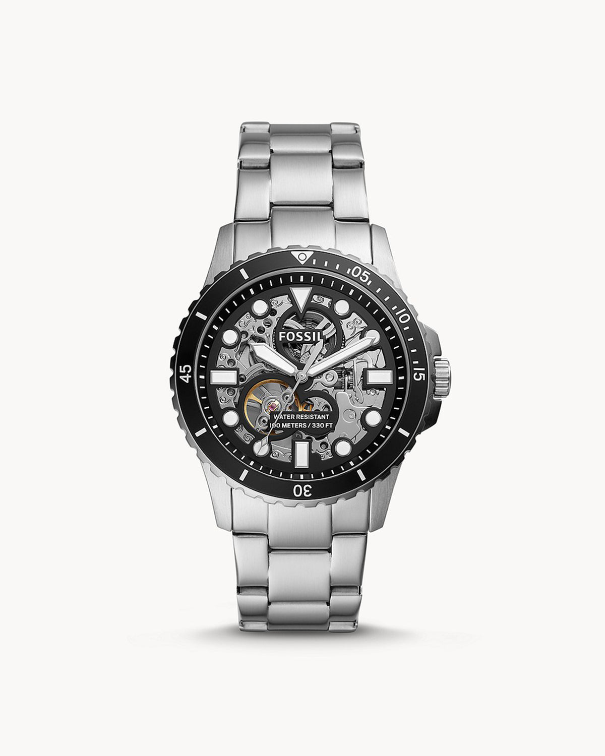 Fossil FB-01 ME3190 (42mm, Silver-Tone and Black)