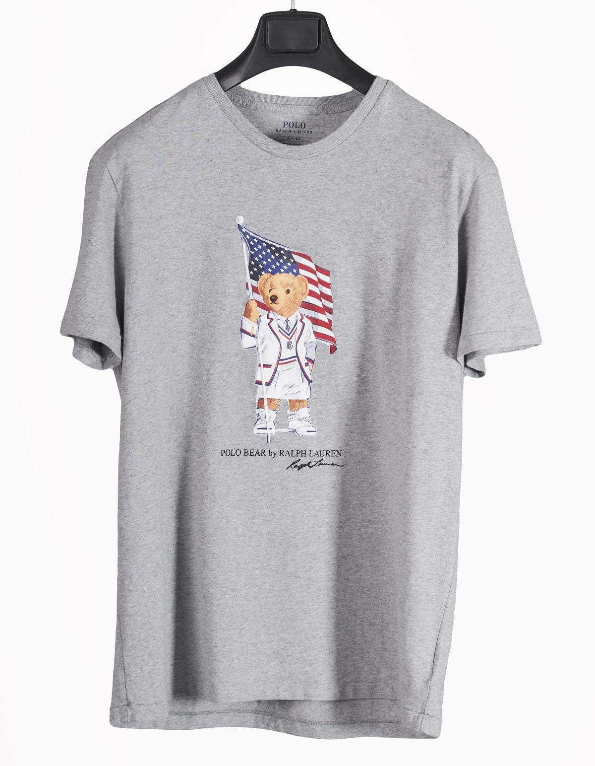 Ralph Lauren Polo Bear US Flag Graphic T-shirt in grey - 755.boutique Ghana